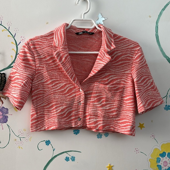 ZARA Zebra Crop Top - Picture 2 of 4